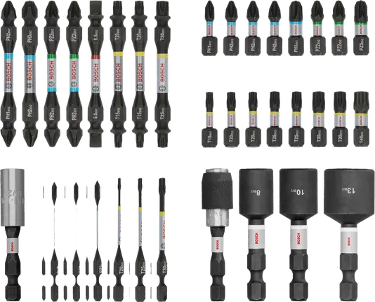 Juego de puntas de destornillador de impacto Bosch PRO, 36 piezas, puntas surtidas.